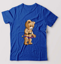 Load image into Gallery viewer, Domrebel Bear T-Shirt for Men-Royal Blue-Ektarfa.online
