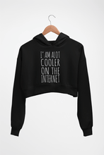 Load image into Gallery viewer, Internet Crop HOODIE FOR WOMEN-Black-Ektarfa.online

