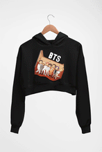 Load image into Gallery viewer, BTS Kpop Crop HOODIE FOR WOMEN-Black-Ektarfa.online
