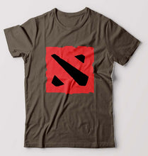 Load image into Gallery viewer, Dota T-Shirt for Men-S(38 Inches)-Olive Green-Ektarfa.online
