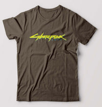 Load image into Gallery viewer, Cyberpunk T-Shirt for Men-S(38 Inches)-Olive Green-Ektarfa.online
