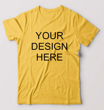 Load image into Gallery viewer, Customized-Custom-Personalized T-Shirt for Men-S(38 Inches)-Golden Yellow-Ektarfa.co.in
