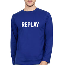 Load image into Gallery viewer, Replay Full Sleeves T-Shirt for Men-Royal Blue-Ektarfa.online
