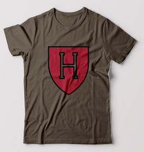 Load image into Gallery viewer, Harvard T-Shirt for Men-S(38 Inches)-Olive Green-Ektarfa.online
