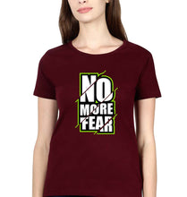 Load image into Gallery viewer, Fear T-Shirt for Women-XS(32 Inches)-Maroon-Ektarfa.online
