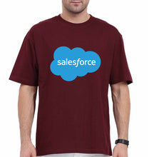 Load image into Gallery viewer, Salesforce Oversized T-Shirt for Men-Maroon-Ektarfa.online
