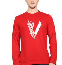 Load image into Gallery viewer, Vikings Full Sleeves T-Shirt for Men-Red-Ektarfa.online
