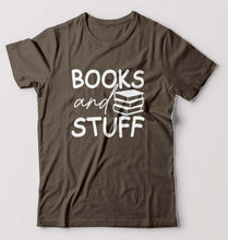 Load image into Gallery viewer, Books T-Shirt for Men-Olive Green-Ektarfa.online
