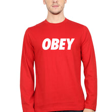 Load image into Gallery viewer, Obey Full Sleeves T-Shirt for Men-Red-Ektarfa.online
