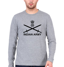 Load image into Gallery viewer, Indian Army Full Sleeves T-Shirt for Men-Grey Melange-Ektarfa.online
