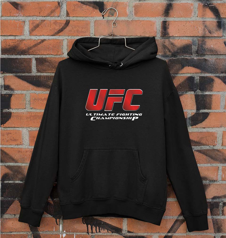 UFC Unisex Hoodie for Men/Women-S(40 Inches)-Black-Ektarfa.online