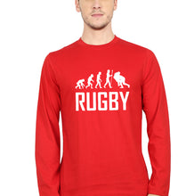 Load image into Gallery viewer, Rugby Evolution Full Sleeves T-Shirt for Men-Red-Ektarfa.online
