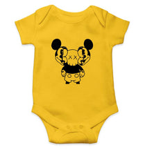 Load image into Gallery viewer, Kaws Mickey Kids Romper For Baby Boy/Girl-0-5 Months(18 Inches)-Yellow-Ektarfa.online
