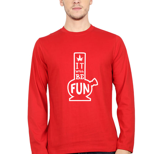 Bong Full Sleeves T-Shirt for Men-Red-Ektarfa.online