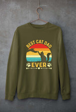 Load image into Gallery viewer, Cat Dad Unisex Sweatshirt for Men/Women-Olive Green-Ektarfa.online
