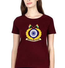 Load image into Gallery viewer, CRPF T-Shirt for Women-Maroon-Ektarfa.online
