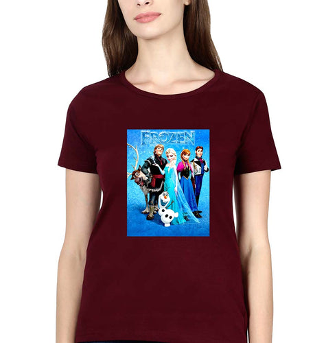 Frozen T-Shirt for Women-Maroon-Ektarfa.online