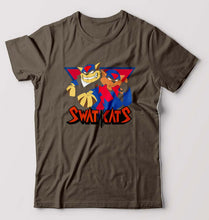 Load image into Gallery viewer, Swat Kats T-Shirt for Men-S(38 Inches)-Olive Green-Ektarfa.online
