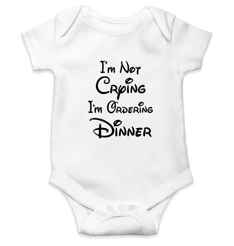 I M Not Crying Kids Romper For Baby Boy/Girl-0-5 Months(18 Inches)-White-Ektarfa.online