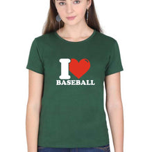 Load image into Gallery viewer, I Love Baseball T-Shirt for Women
