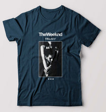 Load image into Gallery viewer, The Weeknd Trilogy T-Shirt for Men-S(38 Inches)-Petrol Blue-Ektarfa.online
