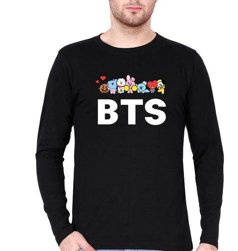 BTS Full Sleeves T-Shirt for Men-Black-Ektarfa.online