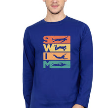 Load image into Gallery viewer, Swimming Full Sleeves T-Shirt for Men-Royal blue-Ektarfa.online
