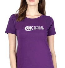 Load image into Gallery viewer, optimum nutrition (ON) T-Shirt for Women-Purple-Ektarfa.online
