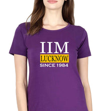 Load image into Gallery viewer, IIM Lucknow T-Shirt for Women-XS(32 Inches)-Purple-Ektarfa.online
