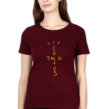 Load image into Gallery viewer, Cactus Jack Travis Scott T-Shirt for Women-XS(32 Inches)-Maroon-Ektarfa.online
