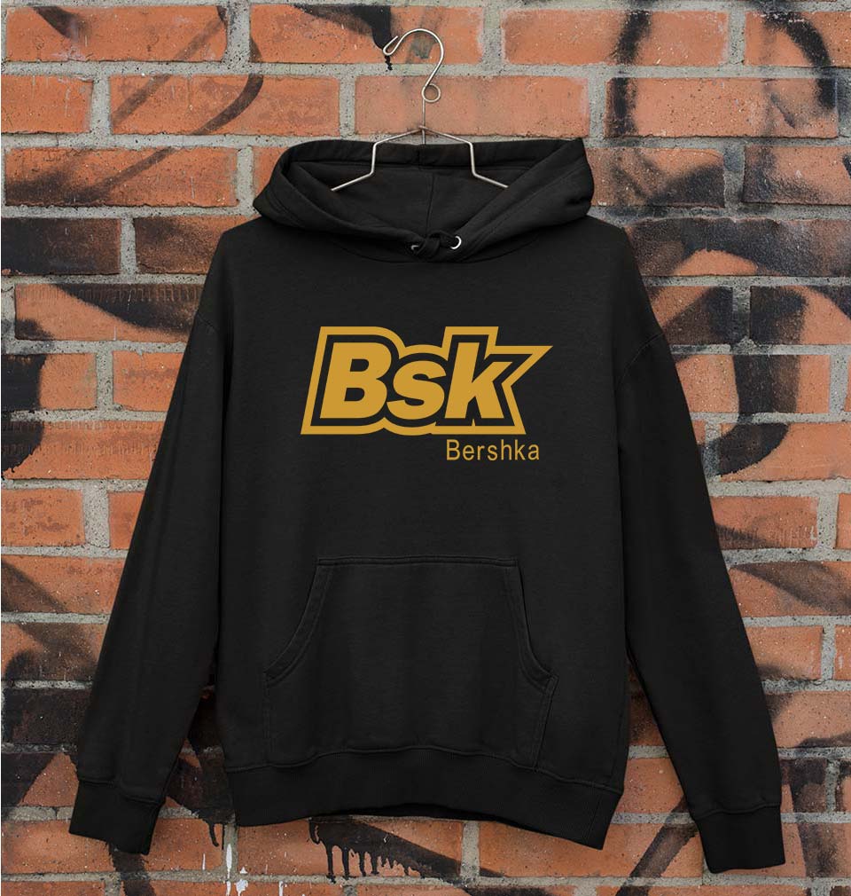 Bershka(BSK) Unisex Hoodie for Men/Women-Black-Ektarfa.online