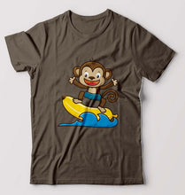 Load image into Gallery viewer, Monkey Banana T-Shirt for Men-Olive Green-Ektarfa.online
