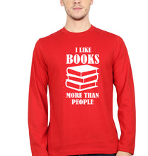 Load image into Gallery viewer, Like Books Full Sleeves T-Shirt for Men-Red-Ektarfa.online
