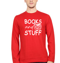 Load image into Gallery viewer, Books Full Sleeves T-Shirt for Men-Red-Ektarfa.online
