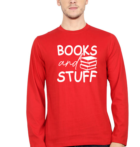 Books Full Sleeves T-Shirt for Men-Red-Ektarfa.online