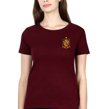 Load image into Gallery viewer, Spain Football T-Shirt for Women-XS(32 Inches)-Maroon-Ektarfa.online
