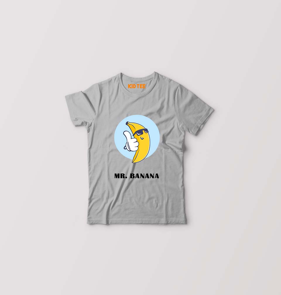 Banana Kids T-Shirt for Boy/Girl-Grey-Ektarfa.online