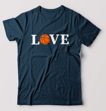 Load image into Gallery viewer, NBA Basketball Love T-Shirt for Men-Petrol Blue-Ektarfa.online
