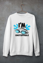Load image into Gallery viewer, Swimming Unisex Sweatshirt for Men/Women-White-Ektarfa.online
