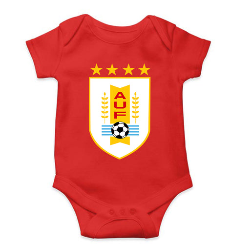Uruguay Football Kids Romper For Baby Boy/Girl-0-5 Months(18 Inches)-Red-Ektarfa.online