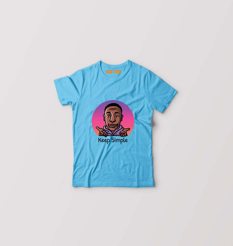 Khaby Lame Kids T-Shirt for Boy/Girl-Light Blue-Ektarfa.online