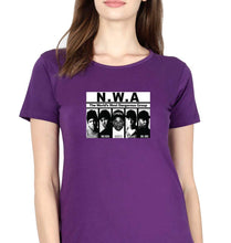 Load image into Gallery viewer, Niggaz Wit Attitudes (NWA) Hip Hop T-Shirt for Women-XS(32 Inches)-Purple-Ektarfa.online
