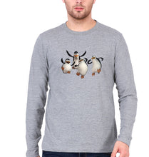 Load image into Gallery viewer, Penguins of Madagascar Full Sleeves T-Shirt for Men-Grey Melange-Ektarfa.online
