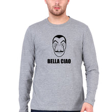Load image into Gallery viewer, Money Heist Bella Ciao Full Sleeves T-Shirt for Men-Grey Melange-Ektarfa.online
