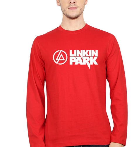 Linkin Park Full Sleeves T-Shirt for Men-Red-Ektarfa.online