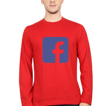 Load image into Gallery viewer, Facebook Full Sleeves T-Shirt for Men-Red-Ektarfa.online
