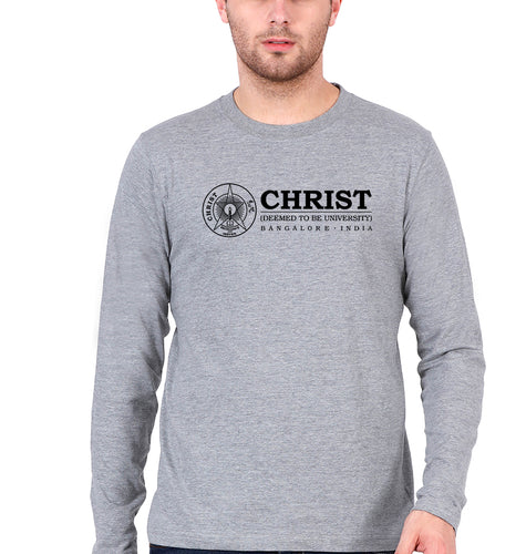 Christ Full Sleeves T-Shirt for Men-Grey Melange-Ektarfa.online