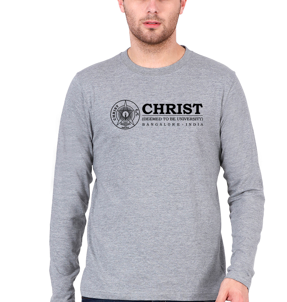 Christ Full Sleeves T-Shirt for Men-Grey Melange-Ektarfa.online