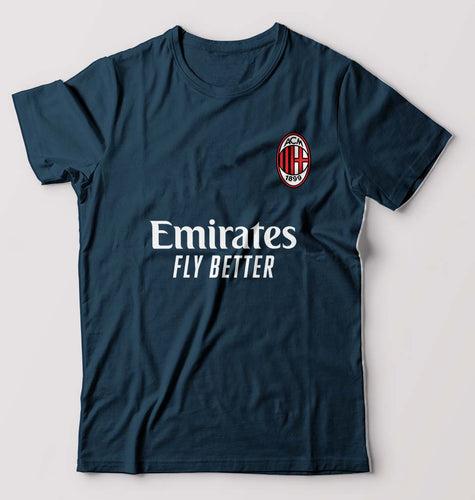 A.C. Milan 2021-22 T-Shirt for Men-Petrol Blue-Ektarfa.online
