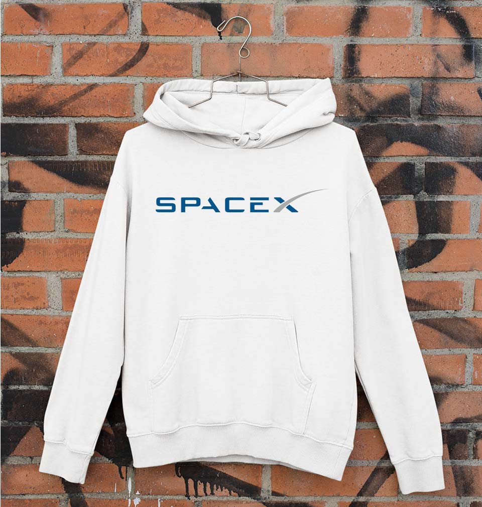 SpaceX Unisex Hoodie for Men/Women-S(40 Inches)-White-Ektarfa.online